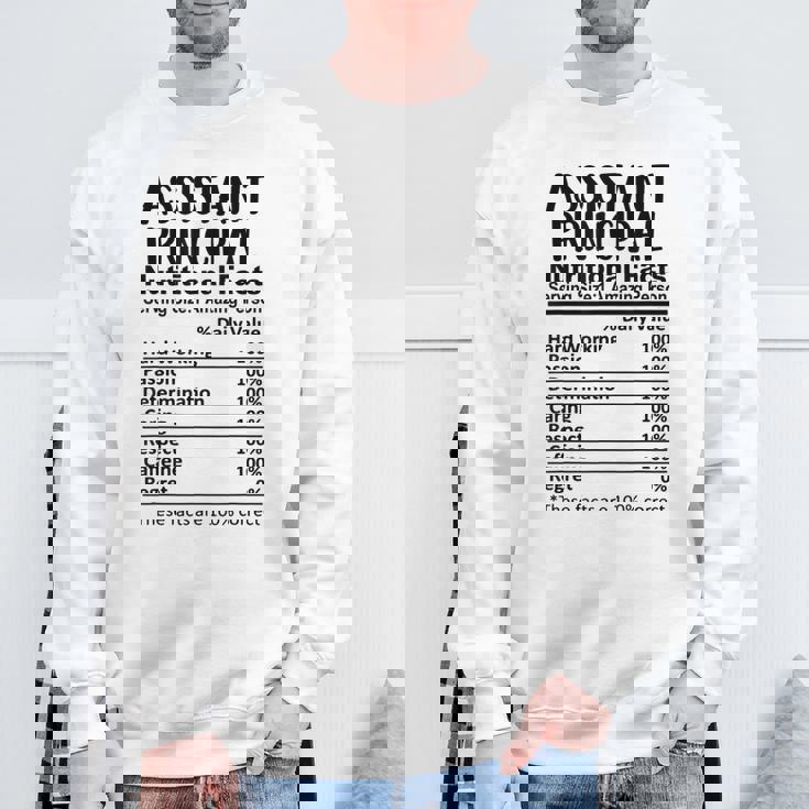 教頭栄養成分表おかしい スウェットシャツ 高齢者への贈り物