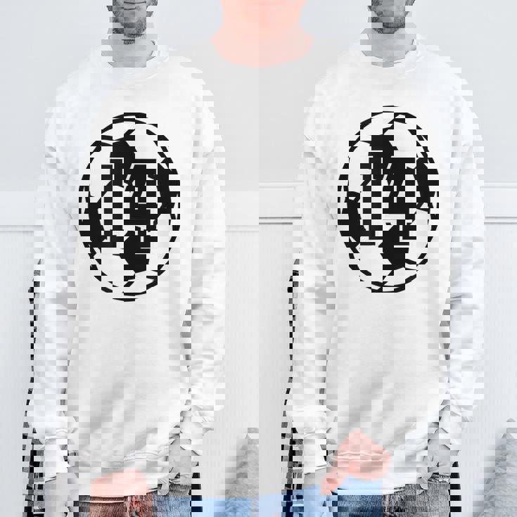 数字 14 Fourn サッカーボール Futbol スウェットシャツ 高齢者への贈り物