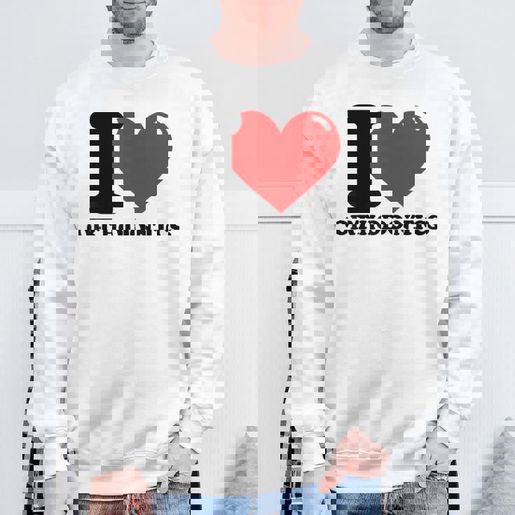 私は歯科矯正が大好きです スウェットシャツ 高齢者への贈り物