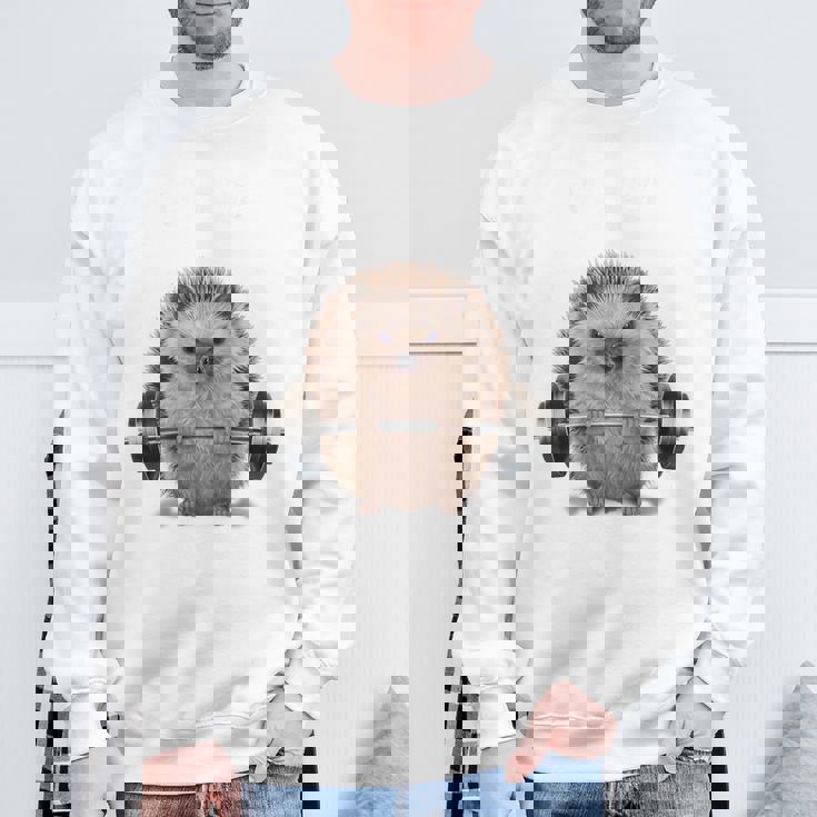 筋トレ ジム やる気がないなら家に帰れ ハリネズミ スウェットシャツ 高齢者への贈り物