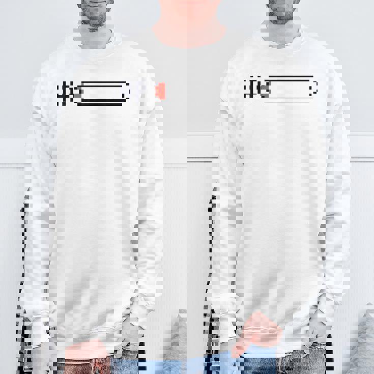 絶不調を伝える ピクセルアートパロディデザイン スウェットシャツ 高齢者への贈り物