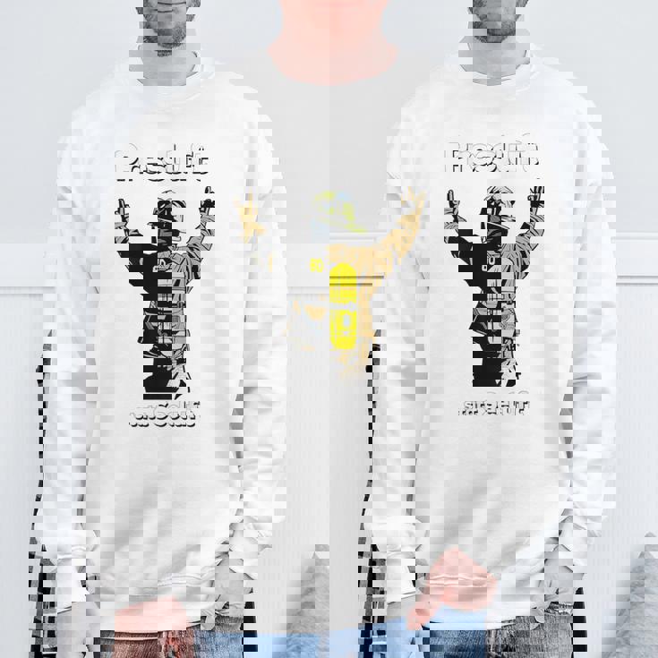 背圧呼吸保護器具 キャリア 消防士 消防隊 スウェットシャツ 高齢者への贈り物