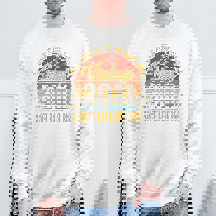 裏面 ヴィンテージ 15 誕生日 デコレーション メンズ 15歳 2011 15歳 スウェットシャツ 高齢者への贈り物