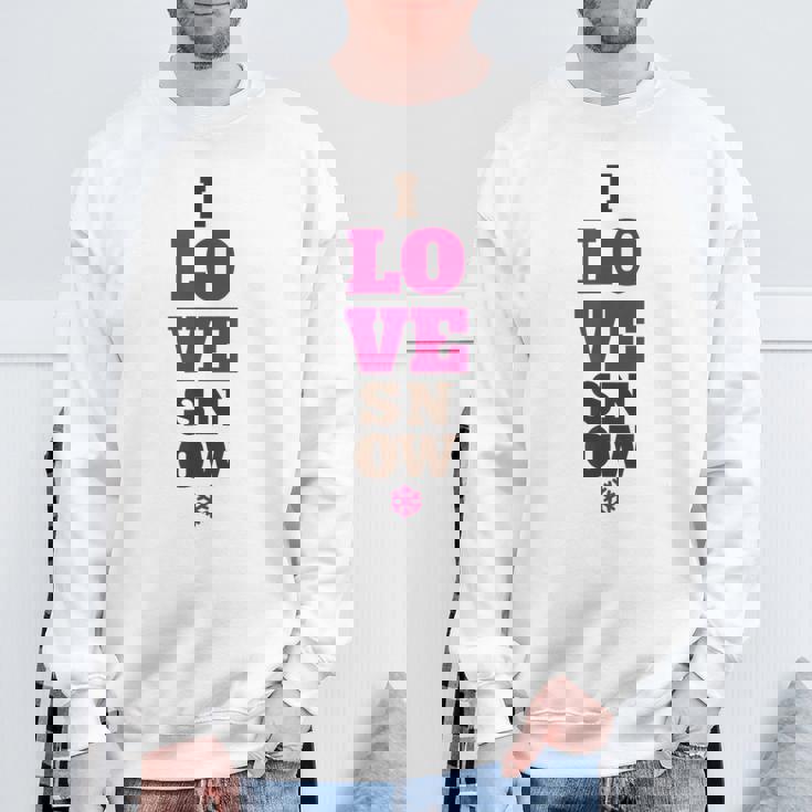 雪の冬が大好き スウェットシャツ 高齢者への贈り物