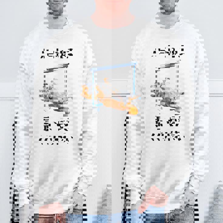 面白いtシャツ 柴犬 ハードル イヌ わんこ メンズ 犬好き グッズ かわいい おもしろ 面白い 服 ネタ 長袖tシャツ スウェットシャツ 高齢者への贈り物