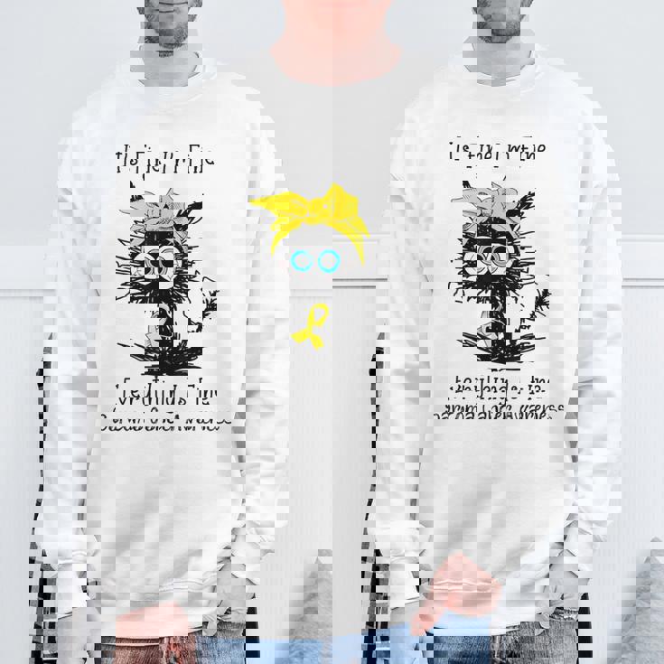 黒猫大丈夫だよ元気だ肉腫啓発 スウェットシャツ 高齢者への贈り物