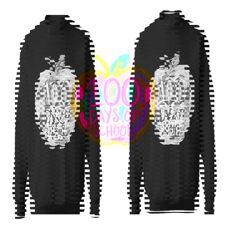 100 Days Of School Apple Teacher Student Kids Groovy Retro Sweatshirt Unisex 100 Days Of School Apple Teacher Student Kids Groovy Retro Sweatshirt Unisex