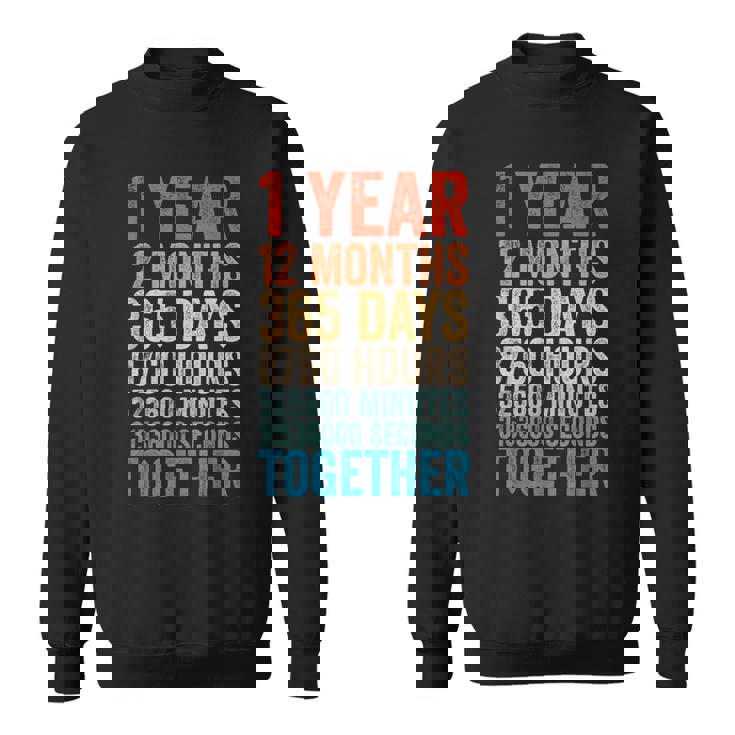 1年記念日 彼 彼女 カップル 1回目の結婚 スウェットシャツ