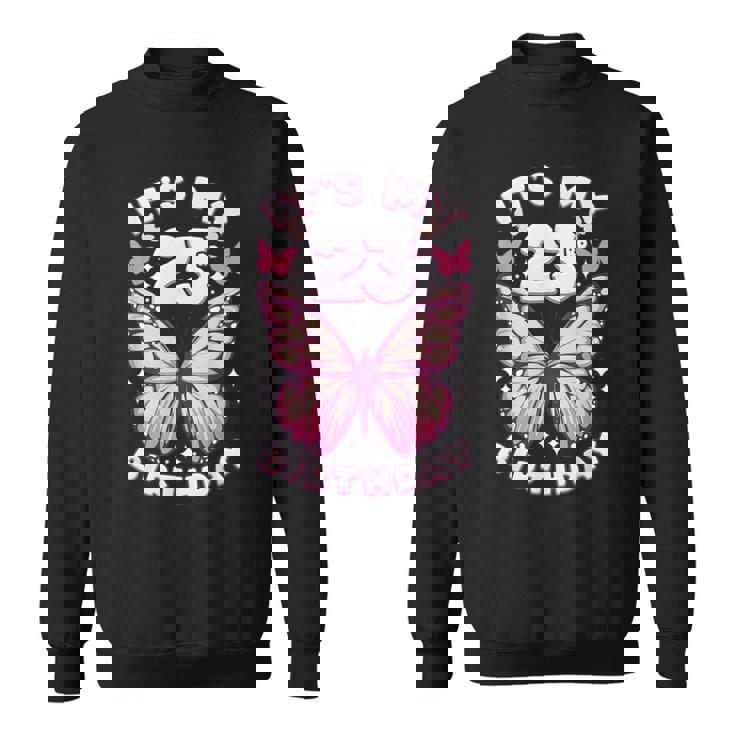 23歳の誕生日、少女23年、蝶と23の数字 スウェットシャツ