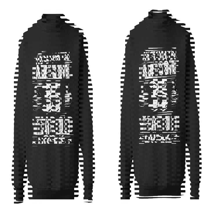 35歳の誕生日プレゼントは私に35年かかりました 良い 面白い 35歳 スウェットシャツ