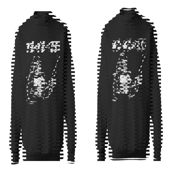 4545135、面白いゴリラリフティングスクワットベンチプレスジム数学 スウェットシャツ