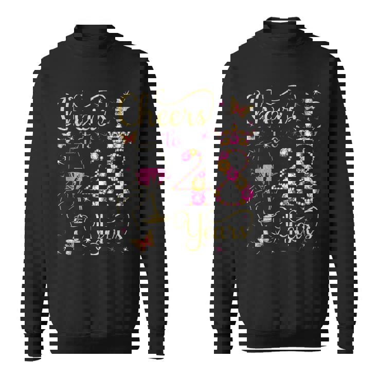 48歳、48歳の女王の誕生日、48歳の誕生日に乾杯。 スウェットシャツ