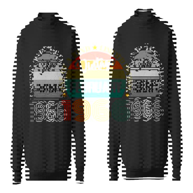 58歳 ヴィンテージ 1966年2月 58歳の誕生日 レトロ 長袖tシャツ スウェットシャツ