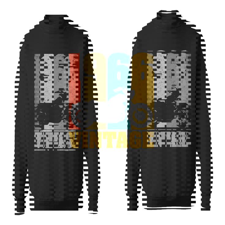 60 歳の誕生日バイカーギフトtシャツ-ヴィンテージ1966バイク スウェットシャツ