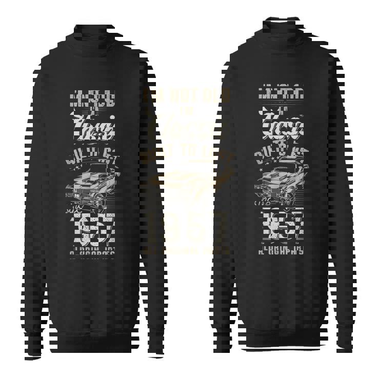 69歳の誕生日 1957年生まれのクラシックカー スウェットシャツ