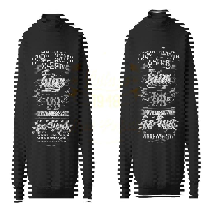 78 歳の誕生日プレゼント ヴィンテージ 1948 男性 面白い 78 歳 1948 スウェットシャツ