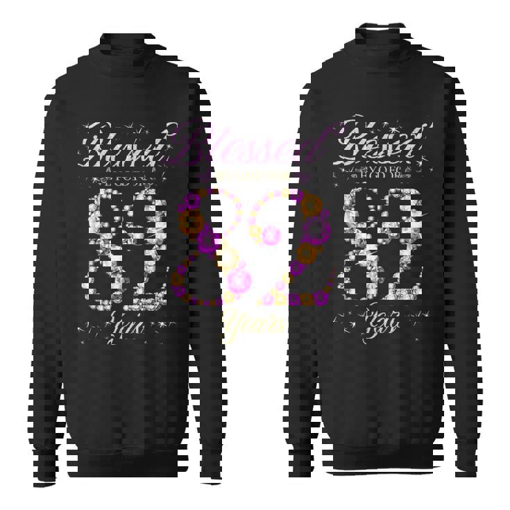 82歳の82歳の誕生日bデーパーティーに神に祝福されて スウェットシャツ