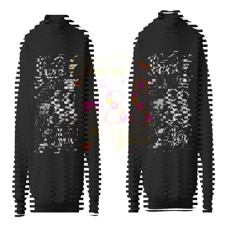 88歳、88歳の女王の誕生日、88歳の誕生日に乾杯。 スウェットシャツ