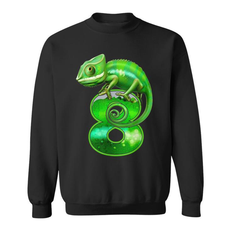 8E Anniversaire Lézard Pour Enfants 8 Ans Caméléon Sweater e