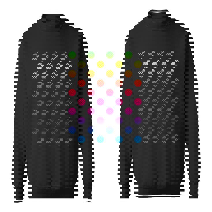 9月15日 ドットデー マルチカラー レインボー 水玉 スウェットシャツ