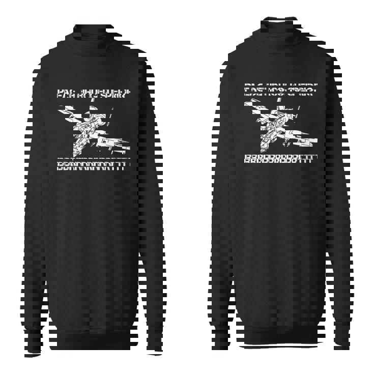 A-10イボイノシシサンダーボルトプレーンミームbbbrrrtttおかしいジョーク 長袖tシャツ スウェットシャツ