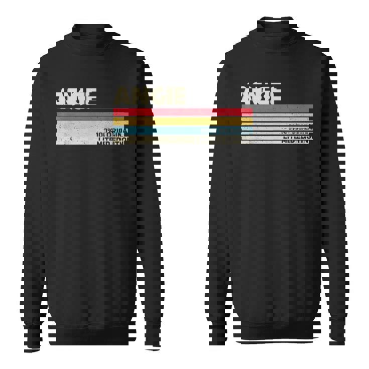 Angie パーソナライズ 名前 レトロ ヴィンテージ 70年代 80年代 90年代 誕生日 スウェットシャツ