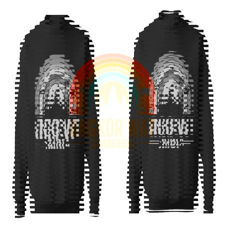 Angkor Wat Cambodia Retro Rainbow And Fun Vintage Temple Tank Top Sweatshirt Unisex