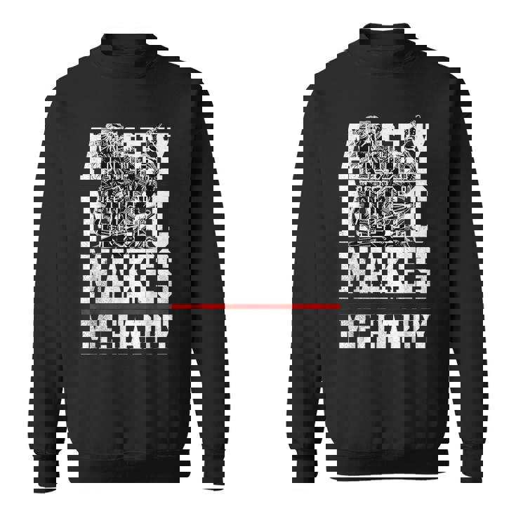 Angry Music Make Me Happy Heavy Metal Metalheads スウェットシャツ