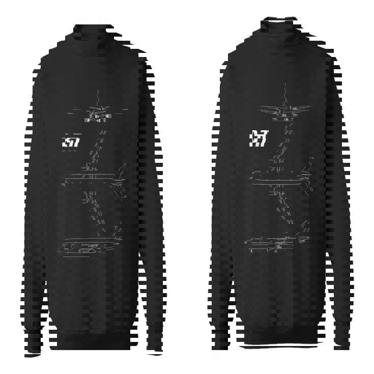 B-777 航空機設計図 スウェットシャツ
