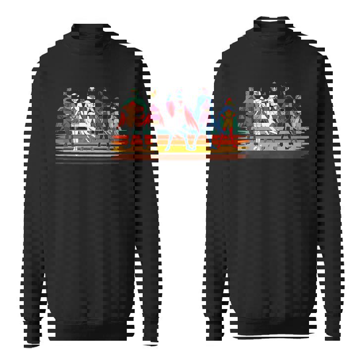 Battle Of The Planets ヴィンテージスタイルブラシストライプ スウェットシャツ