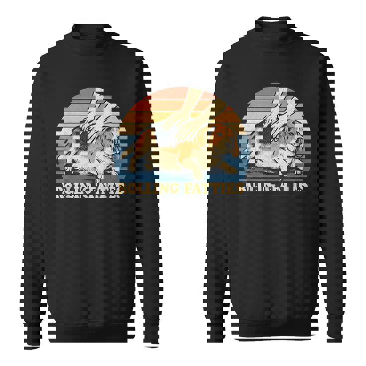 Beagle Rolling Fatties 駄洒落ジョーク 犬好き スウェットシャツ