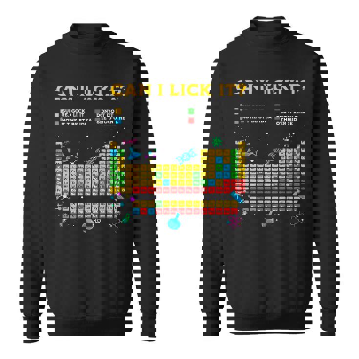 Can I Lick It 周期表 面白い 科学 先生 学生 スウェットシャツ