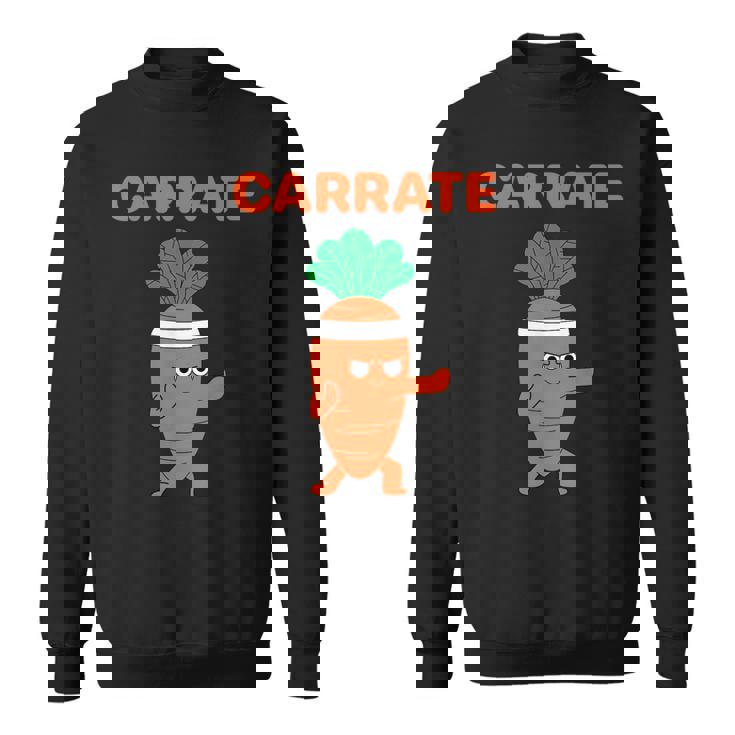Carrate 空手キャロット かわいい＆面白いトレーニングダジャレ先生 スウェットシャツ