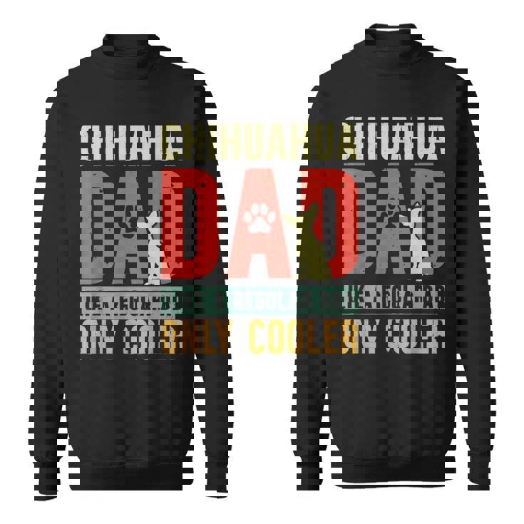 Chihuahua Papà Divertente Festa Del Papàintage Per Proprietario Cane Felpa