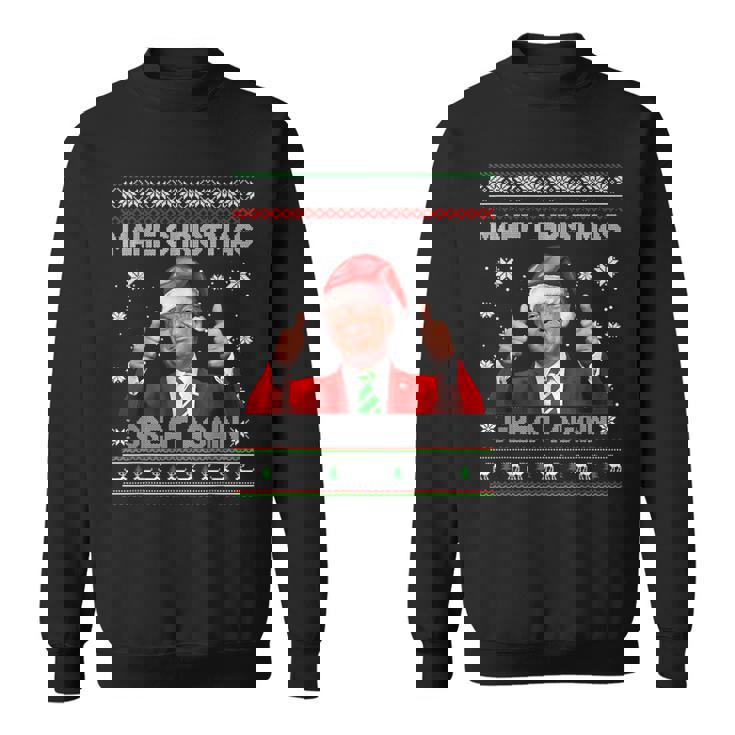 Make Christmas Great Again With Hilarious Ugly Trump Pajamas Sweatshirt