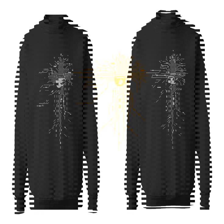 Coffee Powered Programmer Computer Geek CPU Print Sweatshirt Unisex