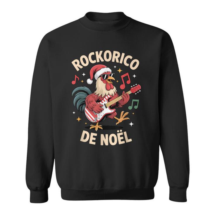 Coq De Noël Cocorico Festif Et Bonnet Rouge De Père Noël Sweater e