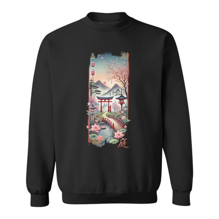 Culture Pure Du Japon Enaporwave 80'S 90'S Fleur Cerisier Sweater e
