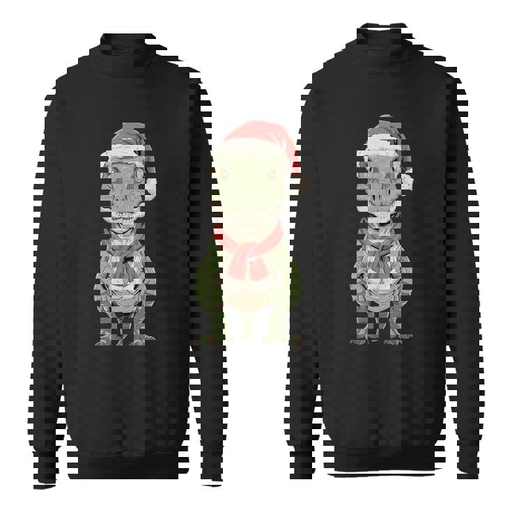 Cute Christmas Velociraptor Santa Raptor Dinosaur Tank Top Sweatshirt Unisex