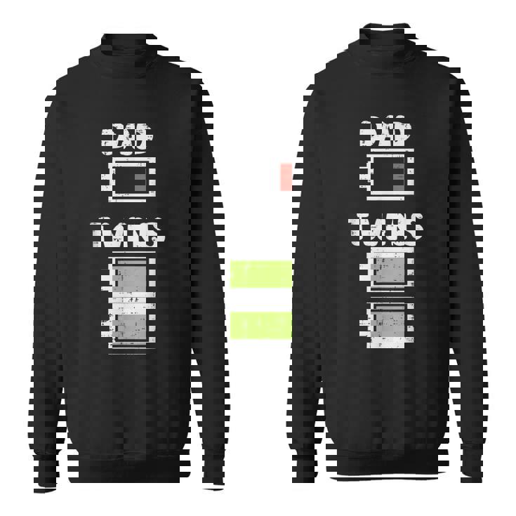 Dad Twins Battery Energy Fathers Day Daddy Papa Men Felpa