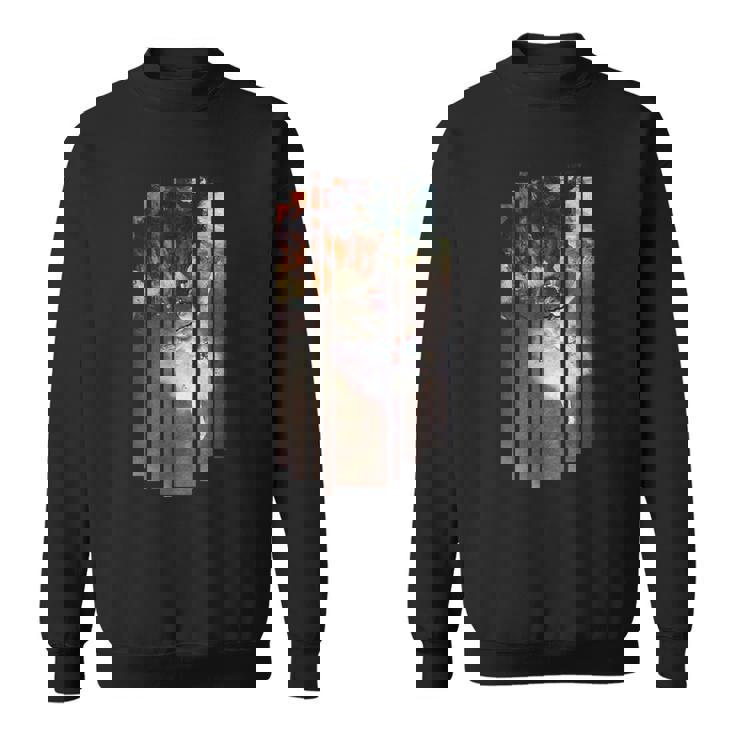 Degas 有名なバレリーナ絵画 モダンな外観 縦縞 スウェットシャツ