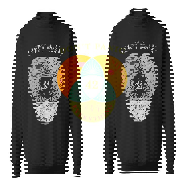 Don't Panic Life Universe Everything 42F 宇宙愛好家 スウェットシャツ