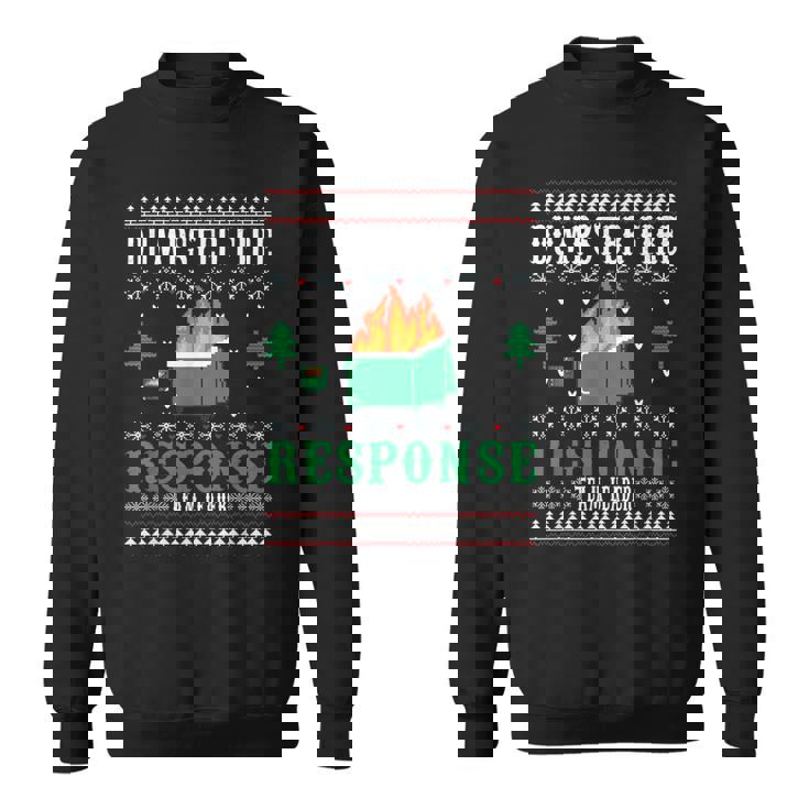 Dumpster Fire Response Team Leader Christmas Ugly Sweater Sweatshirt