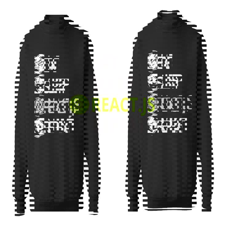 Eatleep ReactJs Repeat Javascriptプログラマー用 スウェットシャツ