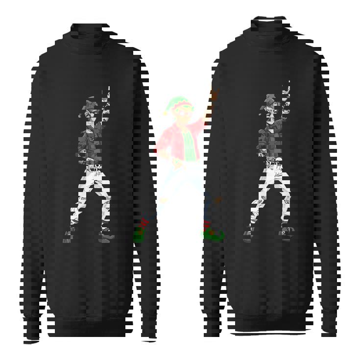 Elf Rock Hand Sign Language Christmas Rock Music Lover Sweatshirt Unisex