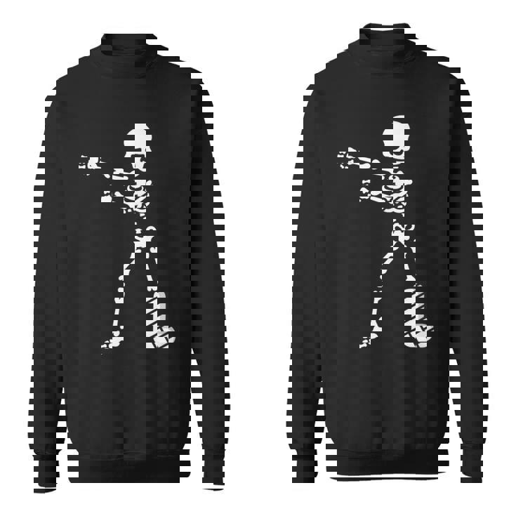 Floss Dance Flossing ダンス 足の骨折 石膏ギプス スケルトン ハロウィーン スウェットシャツ