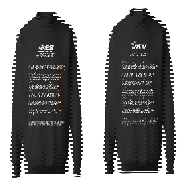 Fun Doctor Definition 医師シャツ 外科医へのギフトに スウェットシャツ