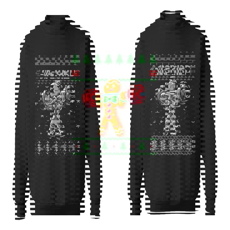 Gingershred Gym Christmas Ugly Sweater Gingerbread Workout Sweatshirt Unisex