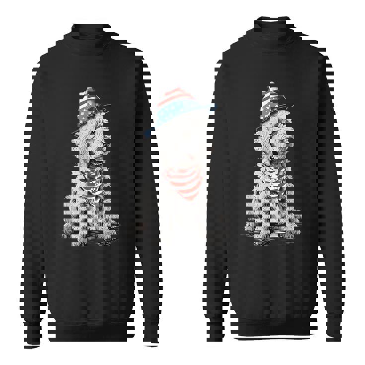 Goldendoodle 7月4日 愛国的 ゴールデンドゥードル 犬 スウェットシャツ