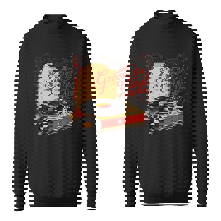 Groove On レトロビニールジャム、レトロビニールレコード スウェットシャツ